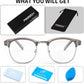 商品图片 7 | B0C73XCW57 | FEISEDY Reading Glasses Classic Half Frame Retro Semi-Rimless Clear Lens Blue Light Blocking Glasses B0005