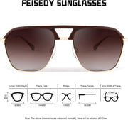 ÉÌƷͼƬ 6 | B08N6H71ST | FEISEDY Polarized Sunglasses UV400 Protection Square Frame Lightweight Eyewear for Men B2699