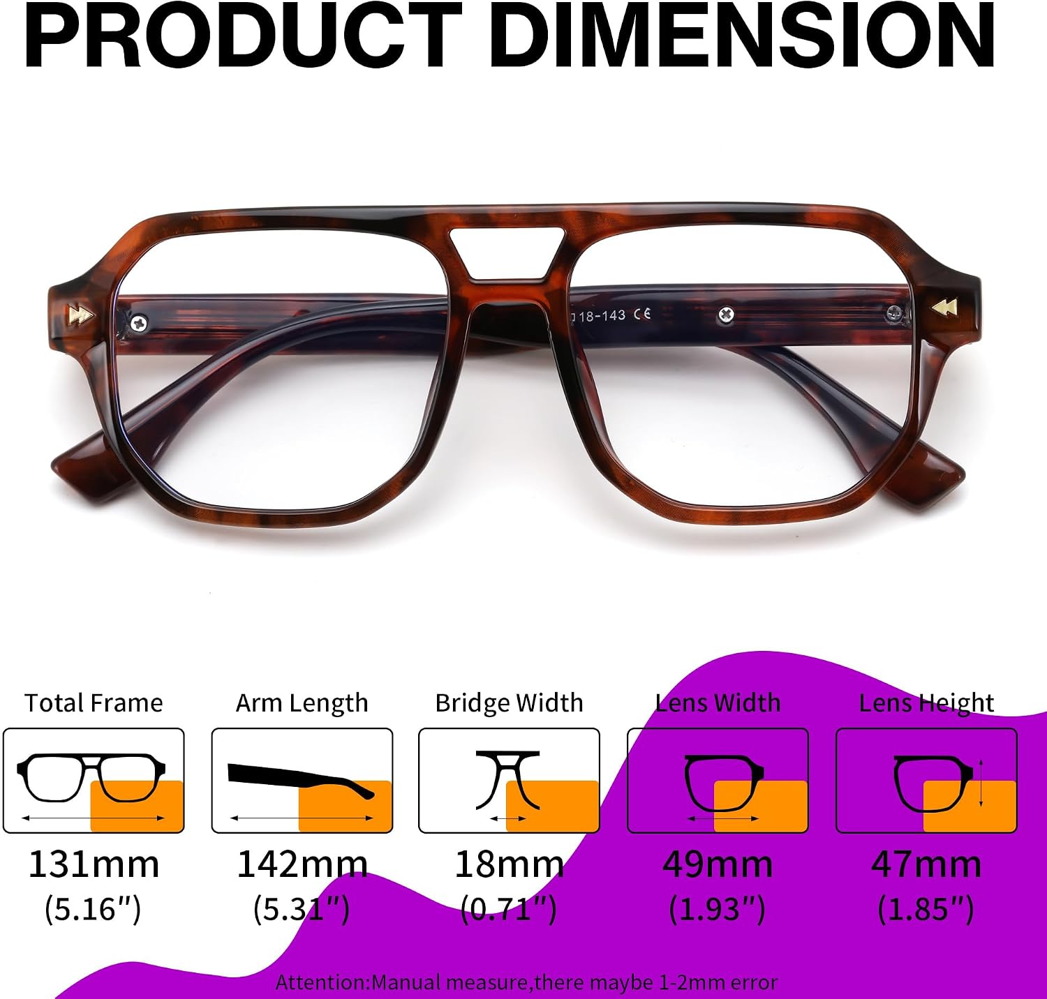 商品图片 8 | B0FHKFDMDZ | FEISEDY Aviator Blue Light Glasses for Men Women, Retro 70s Style Design TR90 Anti Glare Digital Eyestrain & Daily Wear B0284