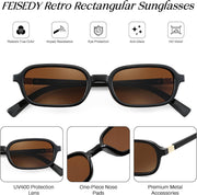 ÉÌƷͼƬ 6 | B0DX1678RX | FEISEDY Retro Rectangular Sunglasses for Women Men 90s Small Vintage Fashion Square Sunnies B0282