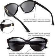 ÉÌƷͼƬ 14 | B07VB227XS | FEISEDY Classic Cateye Polarized Sunglasses for Women 100% UV Protection B2512