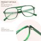 商品图片 13 | B0FWXP3HKW | FEISEDY Fashion Aviator Blue Light Reading Glasses for Woman Men B0318 | Square Pilot Computer Glasses, Anti Eyestrain Glare Readers