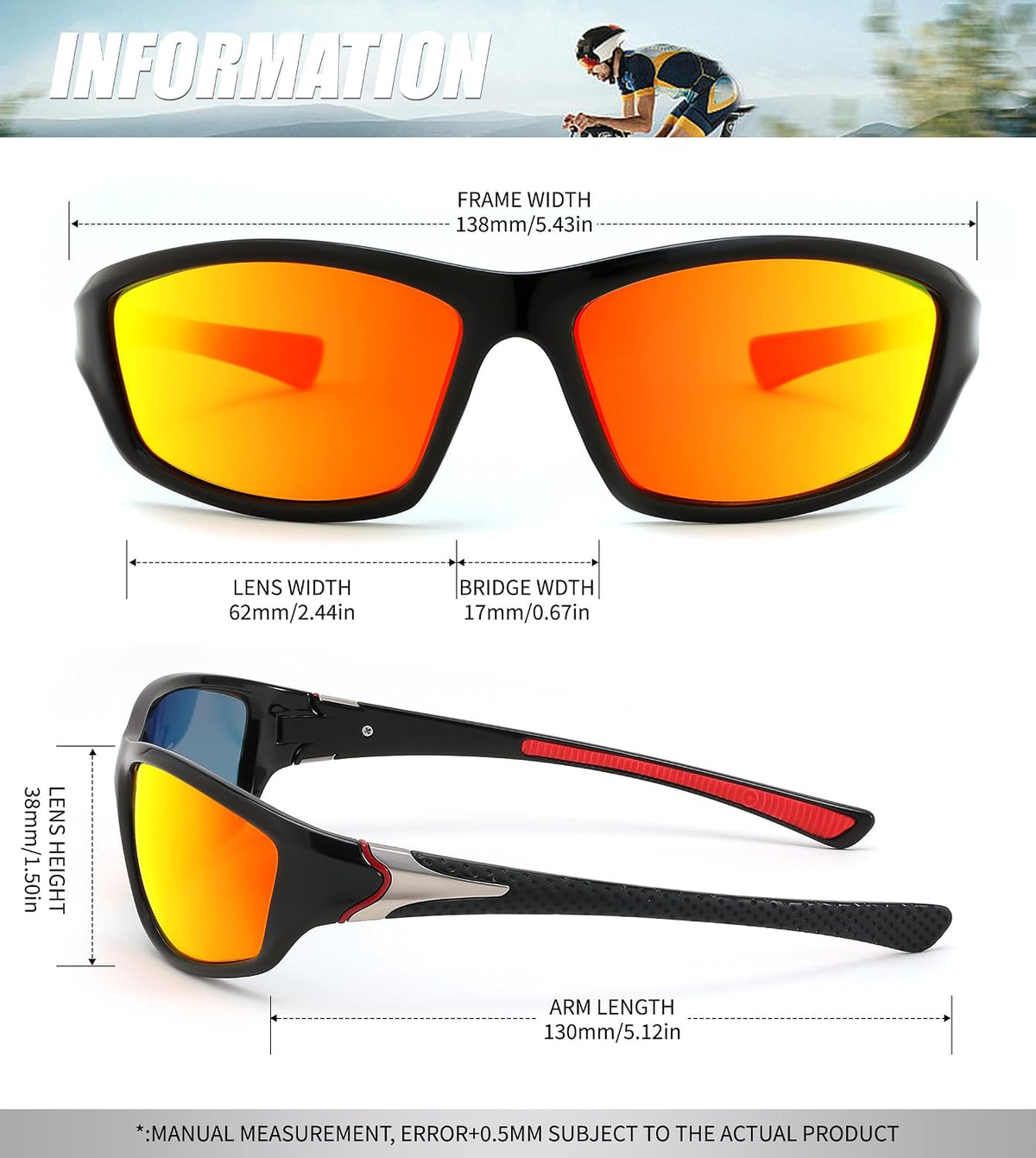 ÉÌƷͼƬ 17 | B0FG2NFPX3 | FEISEDY 3 Pack Polarized Sports Sunglasses for Men, Wrap Around Frame, UV400 Protection, Fishing Driving Cycling B2674