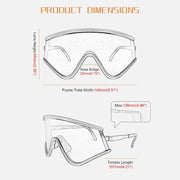 ÉÌƷͼƬ 4 | B08R57WJV4 | FEISEDY Shield Wraparound Sports Sunglasses for Men Women Outdoor Windproof One Piece Cycling B9023
