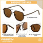 商品图片 27 | B0FQ4Y7FV6 | FEISEDY Polarized Aviator Sunglasses for Women Men Square TAC Lens B0329