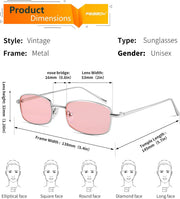 ÉÌƷͼƬ 18 | B079L1KYF3 | FEISEDY Vintage Small Rectangle Sunglasses Women Men Retro Trendy Square Metal Frame Sun Glasses B2295