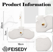 ÉÌƷͼƬ 11 | B0FMXVJLZR | FEISEDY Sunglass Case, 2Pcs Soft Leather Eyeglass Cases for Women