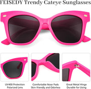 ÉÌƷͼƬ 19 | B0CJNSZC8B | FEISEDY Trendy Polarized Sunglasses, Retro Cateye Frame for Women, UV400 Protection Shades B0009