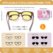 ÉÌƷͼƬ 19 | B0DS5D4WB4 | FEISEDY Sunglasses That Fit Over Glasses for Women Men UV400 B0269