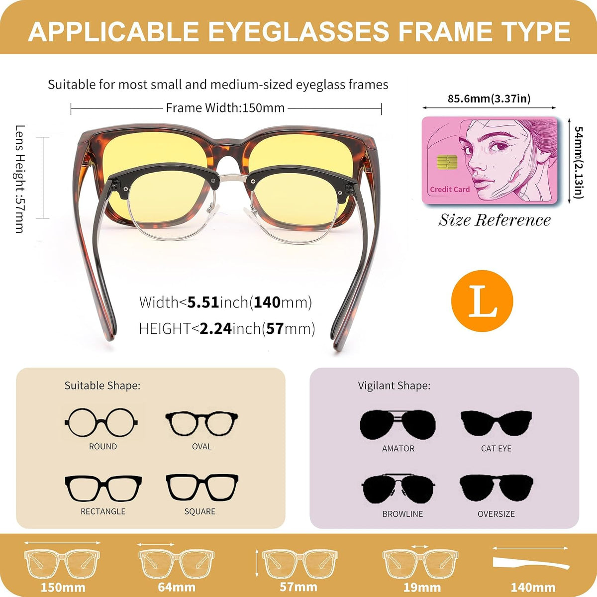 ÉÌƷͼƬ 19 | B0DS5D4WB4 | FEISEDY Sunglasses That Fit Over Glasses for Women Men UV400 B0269