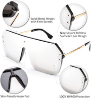 ÉÌƷͼƬ 51 | B0854JYPB2 | FEISEDY Classic Siamese One Piece Sunglasses Nice Rimless Stylish Retro Design for Women Men B2574