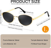 ÉÌƷͼƬ 5 | B0GVDQNHD2 | FEISEDY Oval Metal Sunglasses for Women and Men, Classic UV400 Protection Shades Retro Trendy Driving Fishing Eyewear B0430