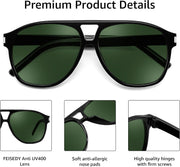 ÉÌƷͼƬ 10 | B0GXMV1N2N | FEISEDY Retro Aviator Sunglasses for Women Men Square Sunnies 70s Pilot Style Lightweight UV400 Shades B0421