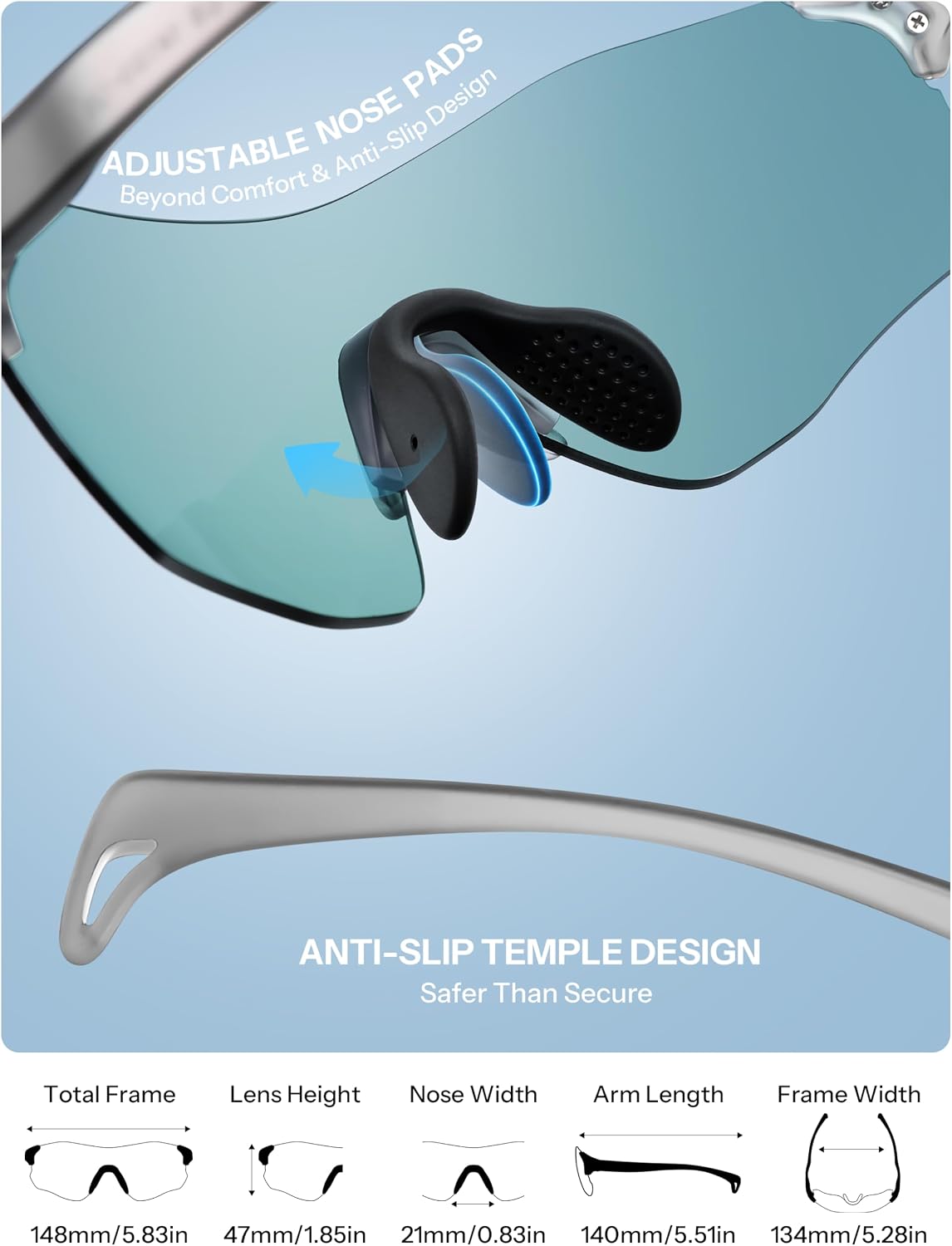 ÉÌƷͼƬ 26 | B0H2HH82Q3 | FEISEDY Photochromic Cycling Glasses UV400 for Men Women B0451