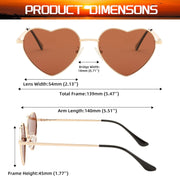 ÉÌƷͼƬ 40 | B0BP6HX1R6 | FEISEDY Polarized Heart Sunglasses Women Men Metal Frame Cute Lovely Glasses UV400 Protection B2375