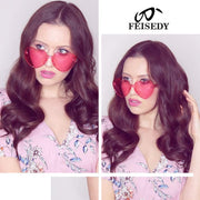 ÉÌƷͼƬ 42 | B07BLKHDRH | FEISEDY Thick Heart Sunglasses Rimless Heart Shaped Sun Glasses Women Fashion Love Glasses B2419