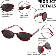 ÉÌƷͼƬ 23 | B0GY44LNSR | FEISEDY Retro Polarized Oval Sunglasses Women Men UV400 Protection B0447