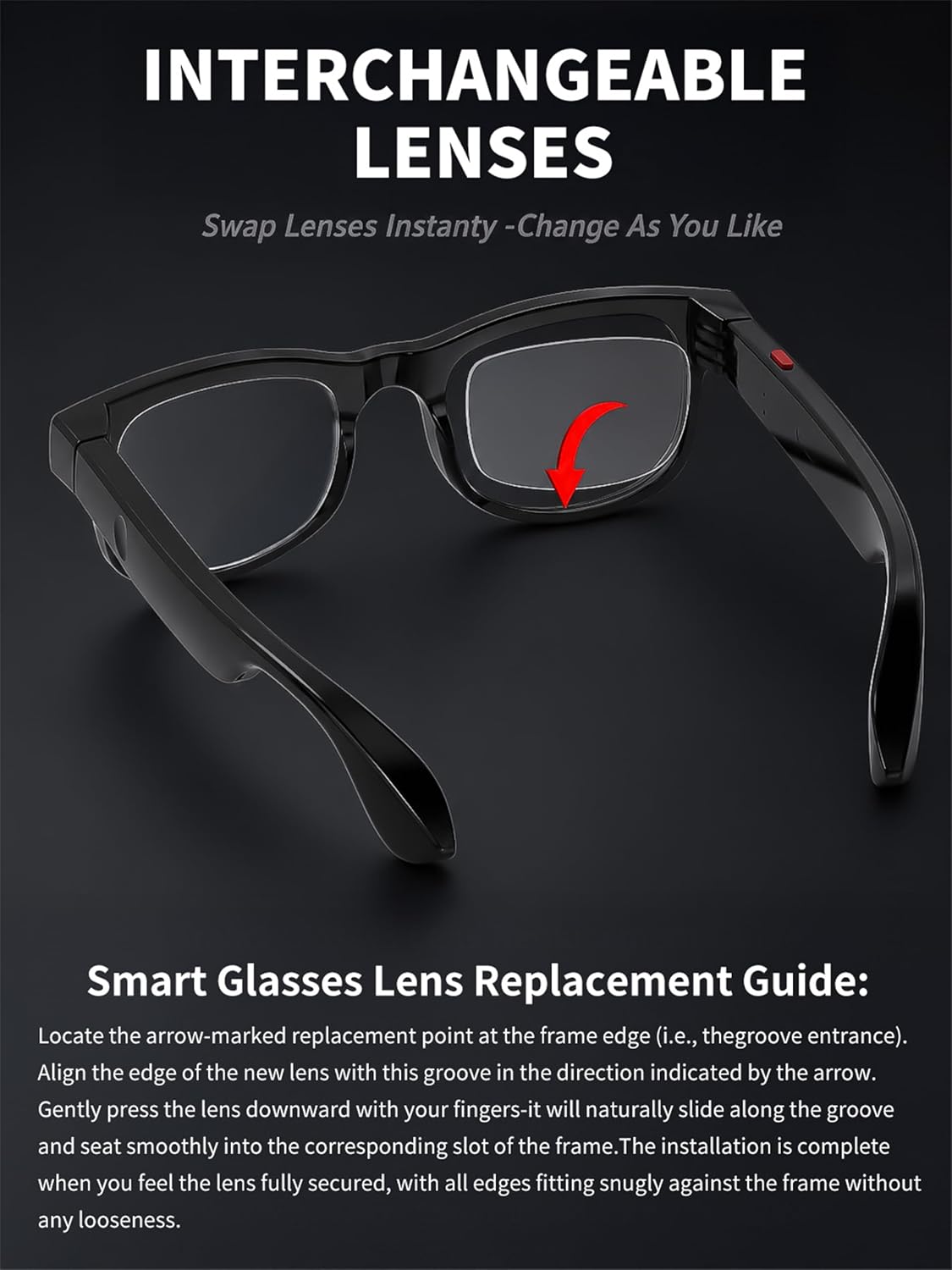 商品图片 6 | B0H6PJ2TJN | FEISEDY AI Smart Glasses with AI Assistant for Travel & Daily Use B0476