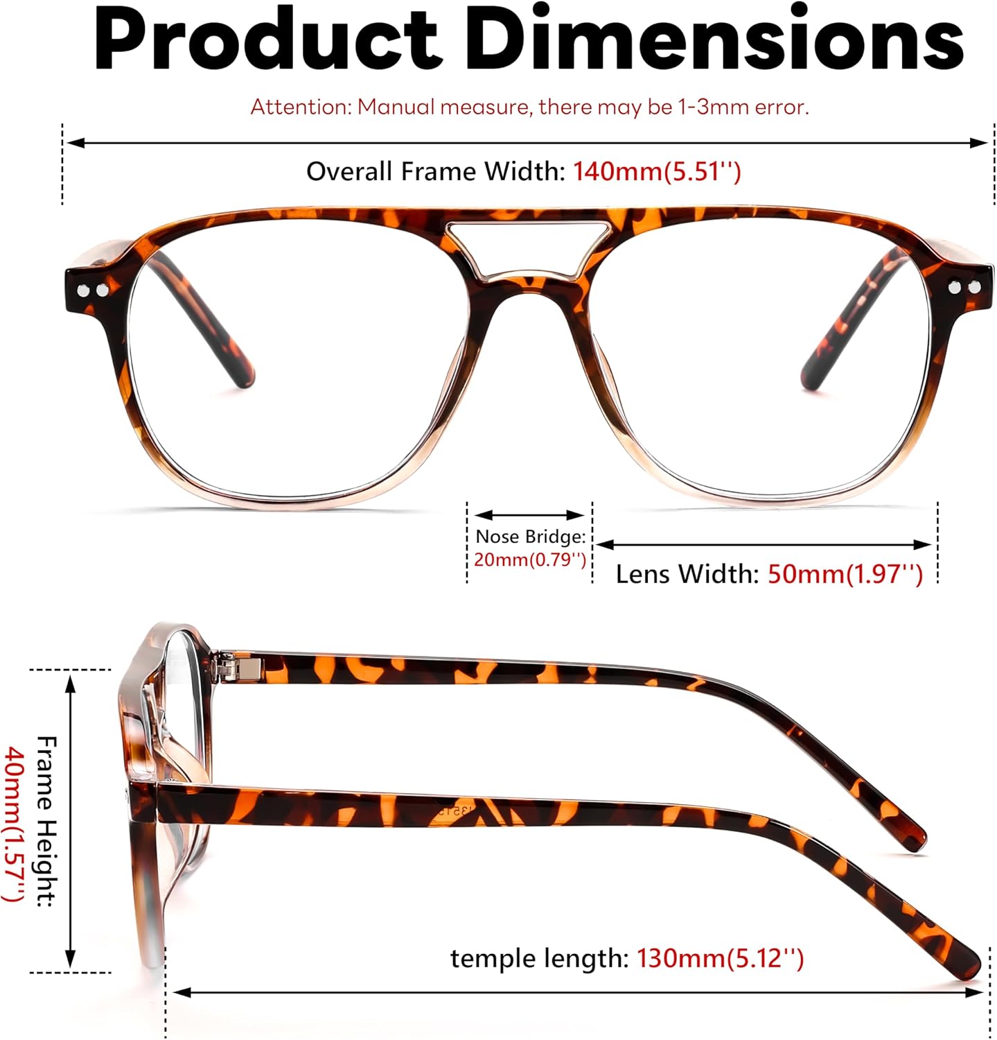 商品图片 31 | B0CY2LFJP7 | FEISEDY Blue Light Blocking Glasses Women Men Square Computer Lightweight Pilot Glasses Anti Eyestrain & UV Glare B0141