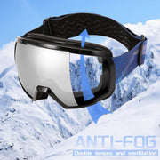 商品图片 76 | B0GHRB6WCQ | FEISEDY Ski Goggles, OTG Snow Sport Goggles for Adult Youth, Anti-Fog UV400 Protection Bendable Dual-Lenses B2961