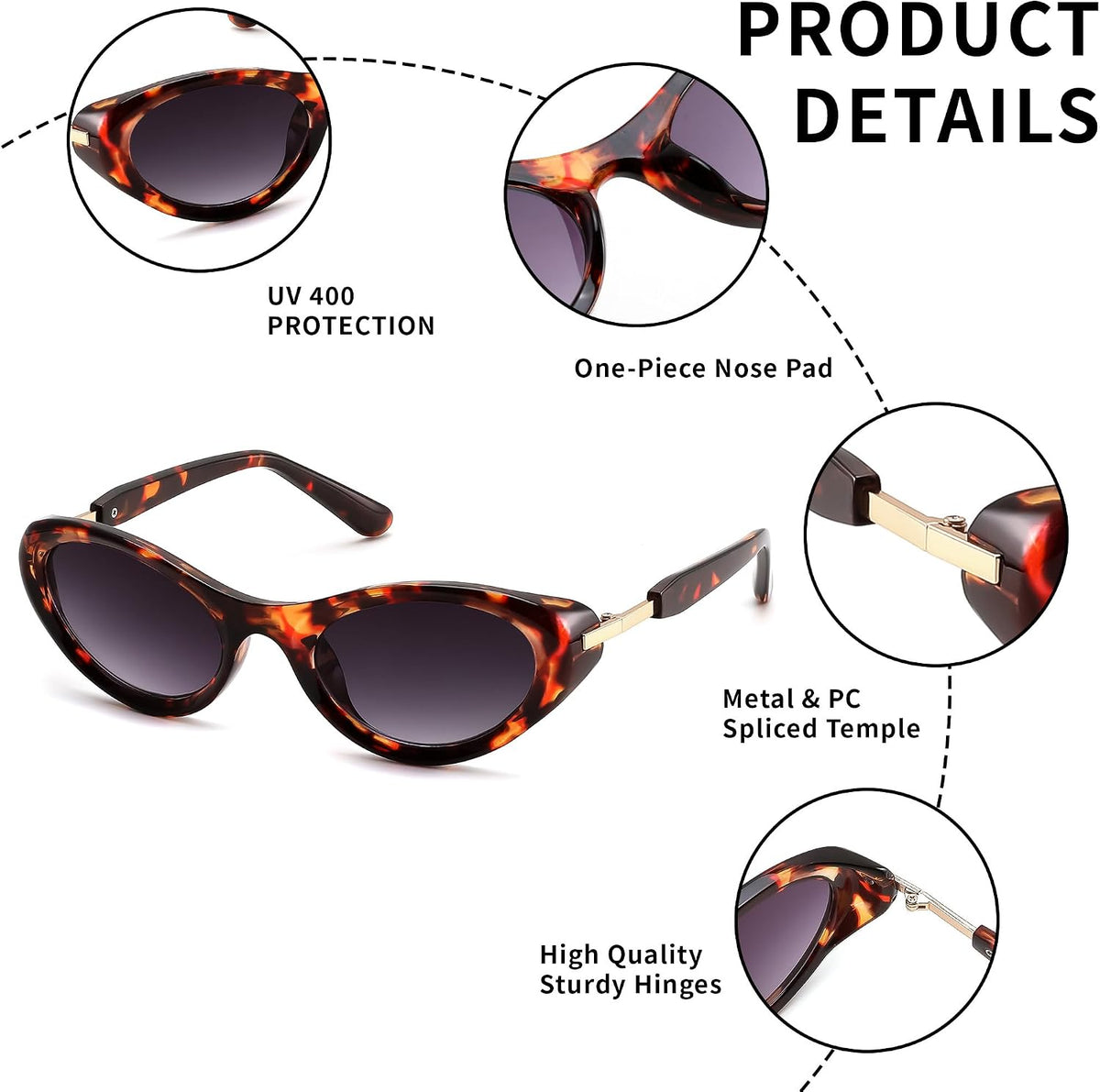 ÉÌƷͼƬ 12 | B0GX9KMP8W | FEISEDY Cat eye Sunglasses for Women and Men UV400 Protection, Retro Trendy Classic Sunnies B0436