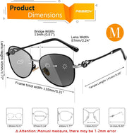 ÉÌƷͼƬ 4 | B0DCZMV6Y9 | FEISEDY Oval Photochromic Polarized Sunglasses Women Retro Metal Rhinestone Sunglasses Classic UV400 Protection B1119