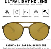 ÉÌƷͼƬ 11 | B0B6HWK6X1 | FEISEDY Classic Steampunk Sunglasses for Men Women Retro Round Gothic Shades Eyewear UV400 Protection B2957