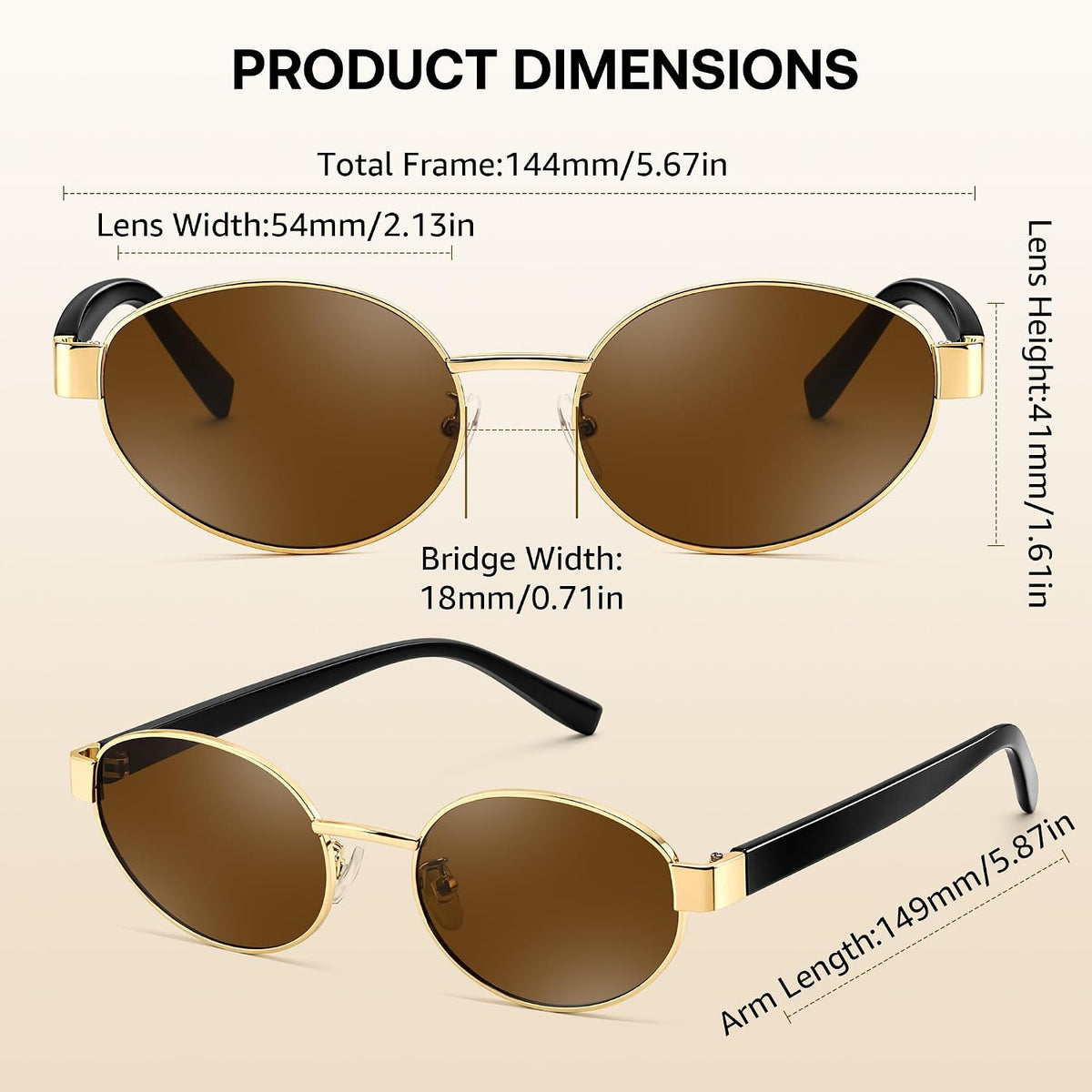 ÉÌƷͼƬ 19 | B0GK19LPFF | FEISEDY Retro Oval Metal Y2K Sunglasses for Women Men Small Frame B0402
