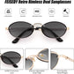 商品图片 12 | B0DGPQ2BTK | FEISEDY Retro Oval Sunglasses for Women Men Trendy Sun Glasses Classic Metal Shades UV400 Protection B0245