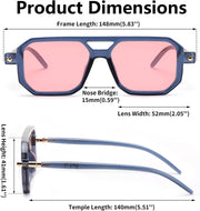 ÉÌƷͼƬ 12 | B09YTJ4FQZ | FEISEDY Vintage Square 70s Flat Aviator Sunglasses Women Men Classic Retro Stylish Frame UV400 Sunglasses B2622