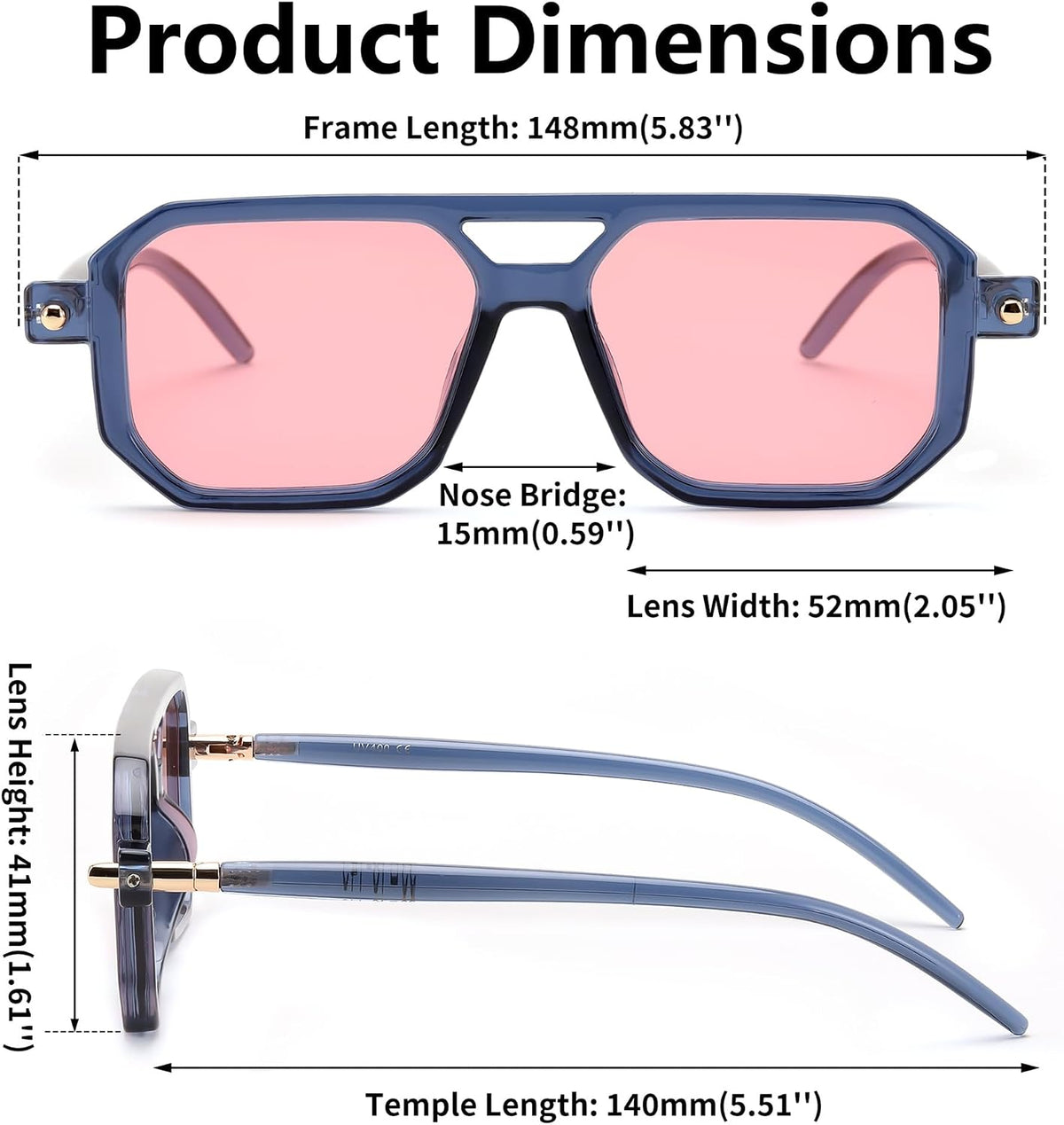 ÉÌƷͼƬ 12 | B09YTJ4FQZ | FEISEDY Vintage Square 70s Flat Aviator Sunglasses Women Men Classic Retro Stylish Frame UV400 Sunglasses B2622