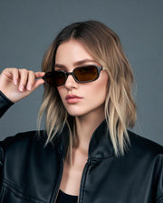 ÉÌƷͼƬ 5 | B0DX1678RX | FEISEDY Retro Rectangular Sunglasses for Women Men 90s Small Vintage Fashion Square Sunnies B0282