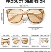 ÉÌƷͼƬ 11 | B09B3G7YTJ | FEISEDY Women Fashion Round Sunglasses Square Trendy Classic Chic Shades UV400 B2797