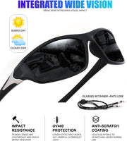 ÉÌƷͼƬ 26 | B0FG2NFPX3 | FEISEDY 3 Pack Polarized Sports Sunglasses for Men, Wrap Around Frame, UV400 Protection, Fishing Driving Cycling B2674