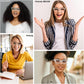 商品图片 3 | B0BLH5NHK8 | FEISEDY Diamond Blue Light Blocking Glasses Cat Eye Rhinestone Women Oversized Anti Eyestrain Computer Glasses Frame B2358
