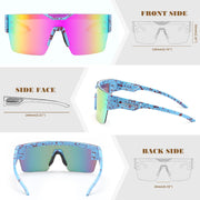 ÉÌƷͼƬ 34 | B0D4Y6RY37 | FEISEDY Sunglasses Men Women, Big Oversized Square Frame,UV400 Mirrored Sun Glasses, Cycling Driving Fishing Hiking B0064