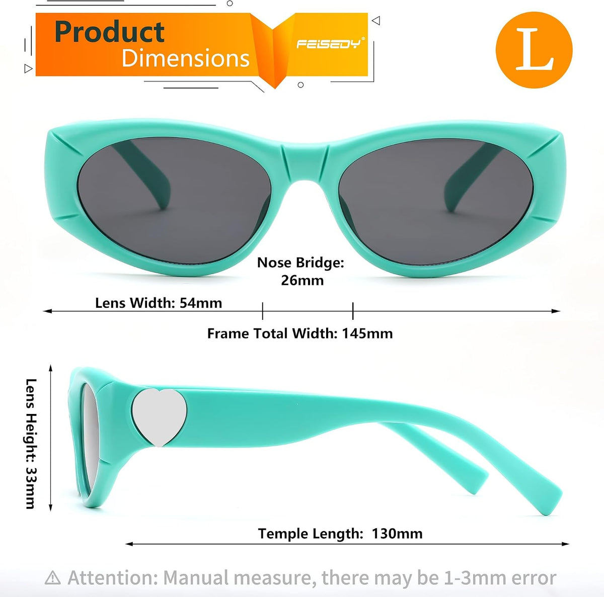 ÉÌƷͼƬ 25 | B0DHWVFXXY | FEISEDY Retro Oval Sunglasses UV400 Protection Retro Y2K Sunglasses B0234