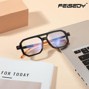 ÉÌƷͼƬ 15 | B0CNGDG64J | FEISEDY Vintage Square Blue Light Blocking Reading Glasses Women Men B0090