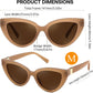 商品图片 12 | B0GVF3CZ9N | FEISEDY Cat eye Sunglasses Polarized and Retro Stylish for Women Men B0428