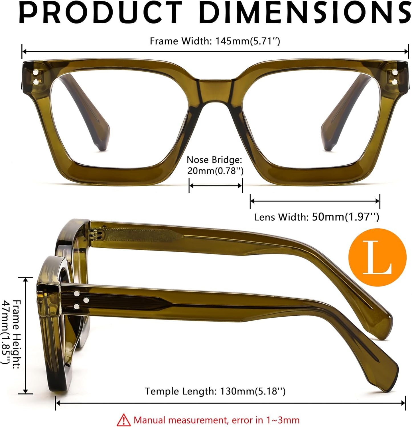 商品图片 3 | B0CWRK3FFF | FEISEDY Blue Light Blocking Glasses Women Men Chunky Square Computer Glasses B0101