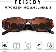 ÉÌƷͼƬ 42 | B0B5V7T75J | FEISEDY Retro Trendy Rectangle Sunglasses Women Men Narrow Shades B2322