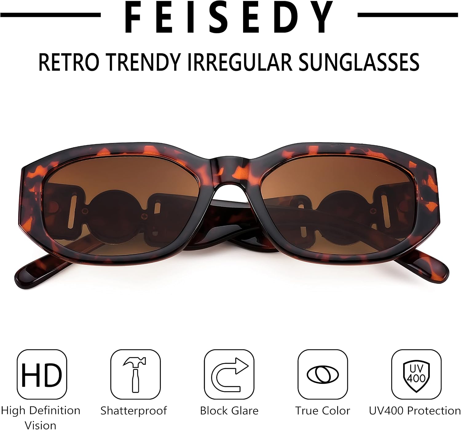 商品图片 42 | B0B5V7T75J | FEISEDY Retro Trendy Rectangle Sunglasses Women Men Narrow Shades B2322
