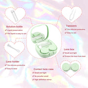 商品图片 2 | B0CND2TZC4 | FEISEDY Portable Cute Contact Lens Case Remover Tool With Mirror Tweezers Kit for Women and Girl B0081