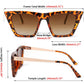 商品图片 5 | B0BY2ML713 | FEISEDY Vintage Square Polarized Cat Eye Sunglasses for Women Men Trendy Fashion Sunnies B2382