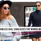 商品图片 5 | B0BZPBKFF1 | FEISEDY Trendy Rimless Oval Sunglasses for Women Men Retro 90s Eyewear Frame Y2K Glasses B2393