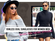 ÉÌƷͼƬ 5 | B0BZPBKFF1 | FEISEDY Trendy Rimless Oval Sunglasses for Women Men Retro 90s Eyewear Frame Y2K Glasses B2393