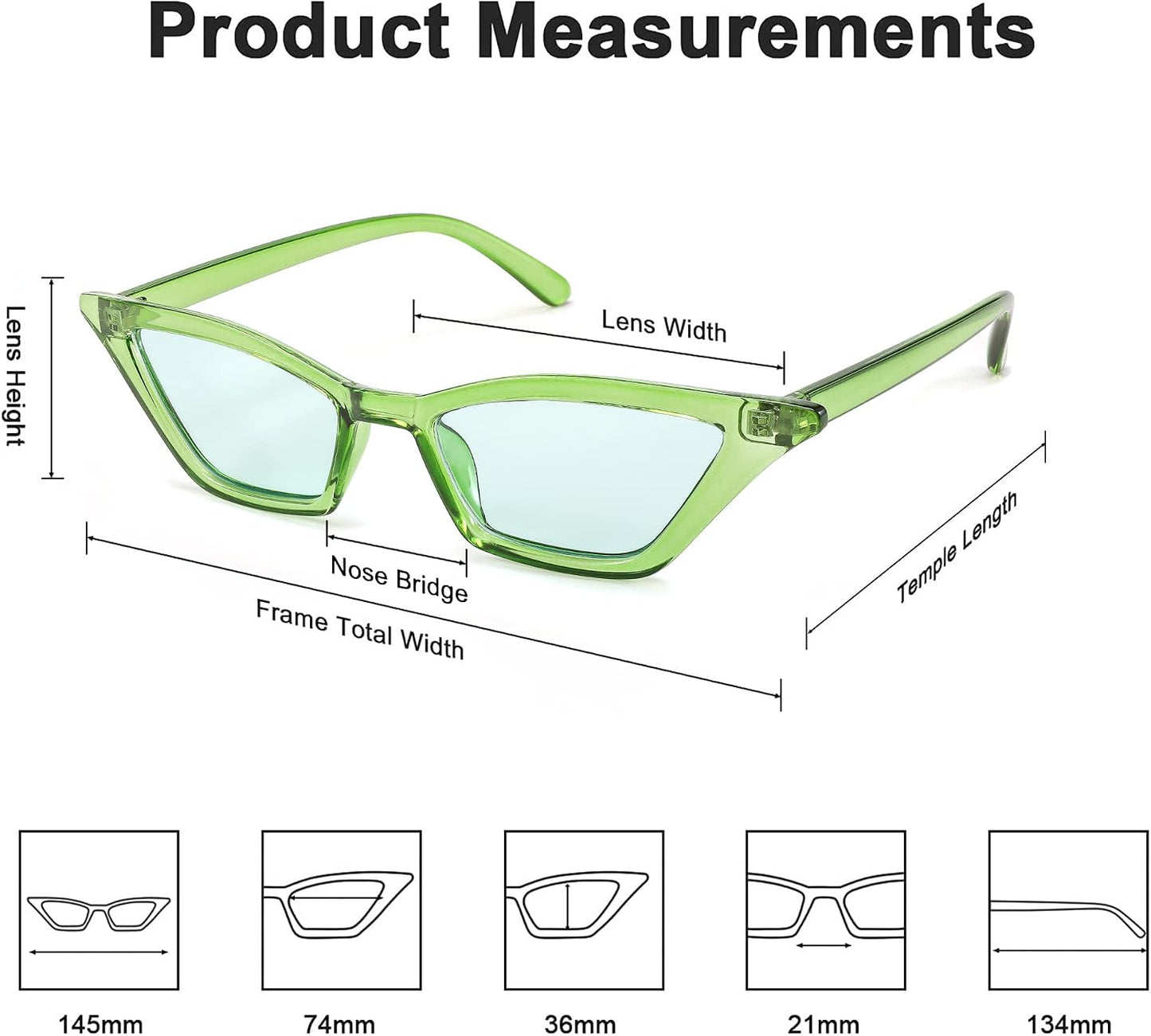 商品图片 46 | B079KYQYT3 | FEISEDY Small Cat Eye Sunglasses Vintage Square Shade Women Eyewear B2291
