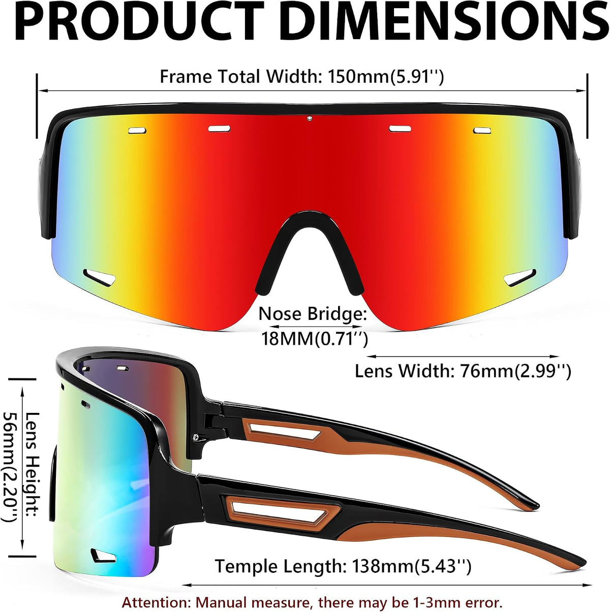 ÉÌƷͼƬ 12 | B0C6M24X4M | FEISEDY Sports Sunglasses Cycling Glasses Baseball Glasses for Youth Teens UV400 Protection B2974