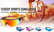 ÉÌƷͼƬ 21 | B0B2WDLNDM | FEISEDY Sports Sunglasses, with 5 Lenses for Men Women, TR90 Lightweight, Baseball Cycling Motorcycle Running Golf B2940