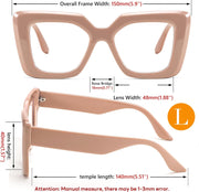 ÉÌƷͼƬ 23 | B0CSS4158B | FEISEDY Oversized Square Blue Light Blocking Glasses for Women Men Fashion Computer Glasses Reduce Eye Strain B0111
